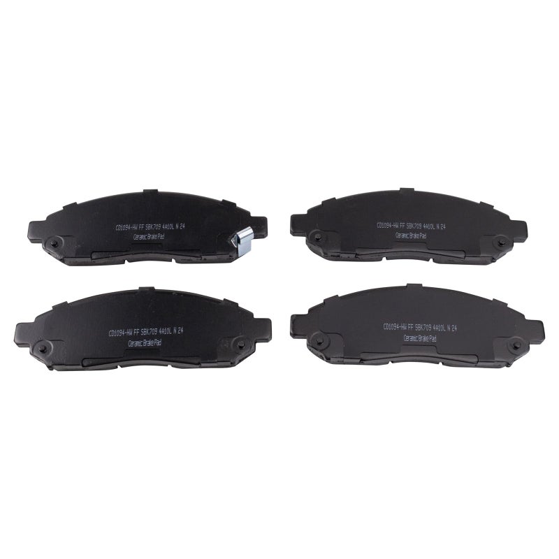 TRQ Front Brake Pads Ceramic Compatible with 2015-2018 Chevrolet City Express 2005-2022 Nissan Frontier 2011-2014 LEAF 2013-2021 NV200 2005-2012 Pathfinder 2005-2015 Xterra 2009-2012 Suzuki Equator - Image 5